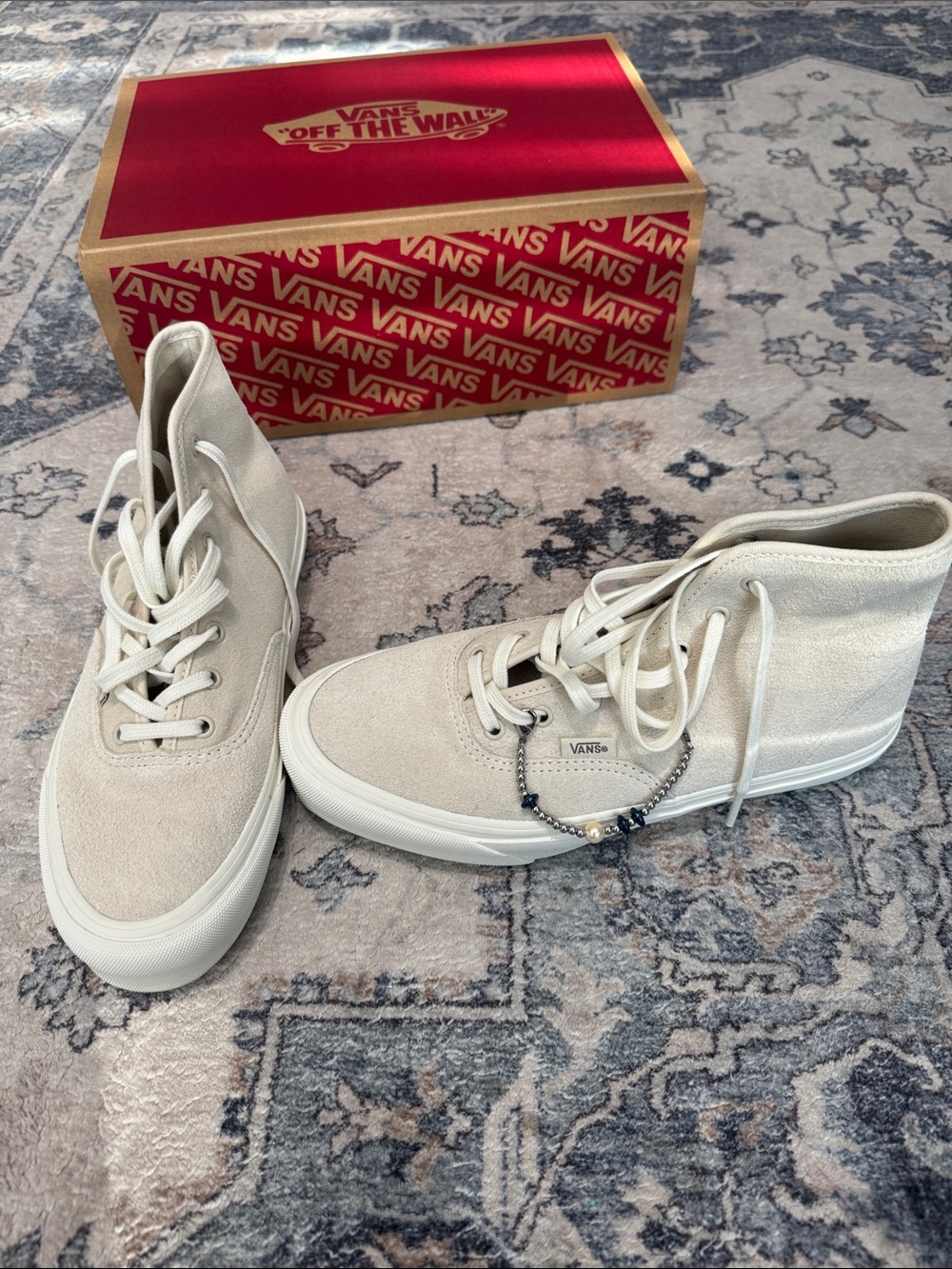 Vans Women’s High-Top Sneakers in Cream/Off-White